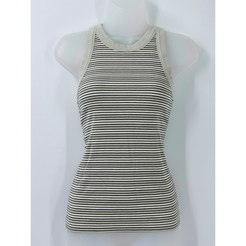 Haven Well Within Womens Striped Rib Knit Racerback Tank Top womens Sz M